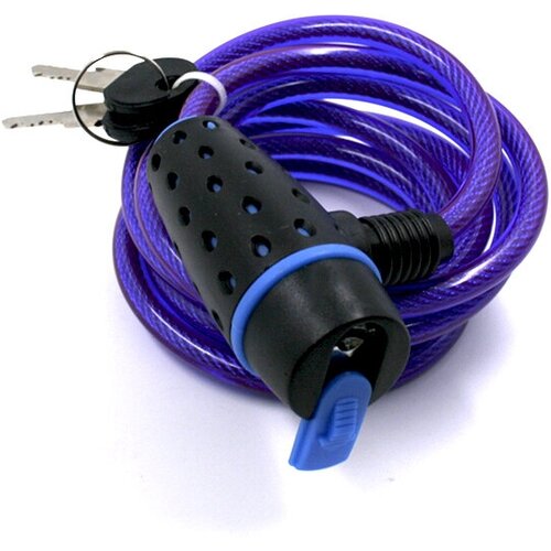фото Трос-замок 87318 (1800 мм) d 8mm, черно-синий/пурпурный stels