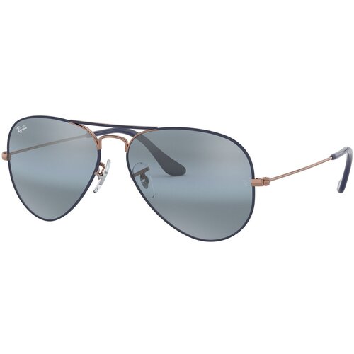Солнцезащитные очки Ray-Ban, авиаторы, оправа: металл, для мужчин, синий
