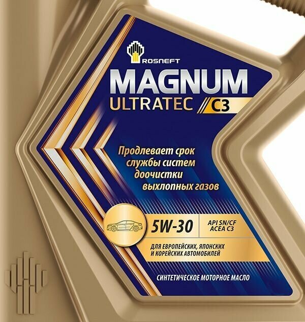 Синтетическое моторное масло Роснефть Magnum Ultratec C3 5W-30