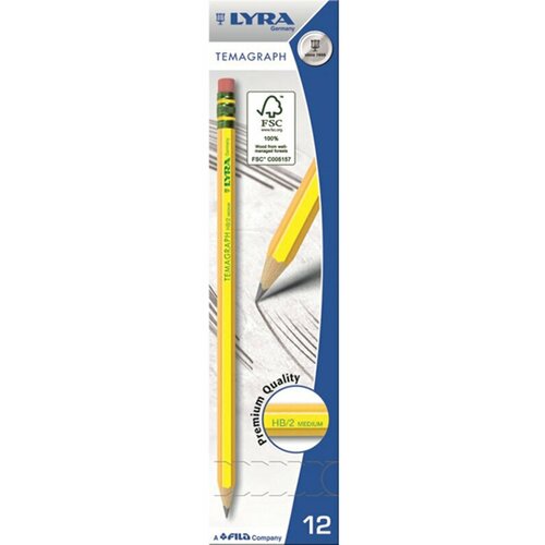 Карандаш чернографитовый Lyra Temagraph, высококачественный B чернографитовые карандаши lyra карандаш для зарисовок lyra 4в