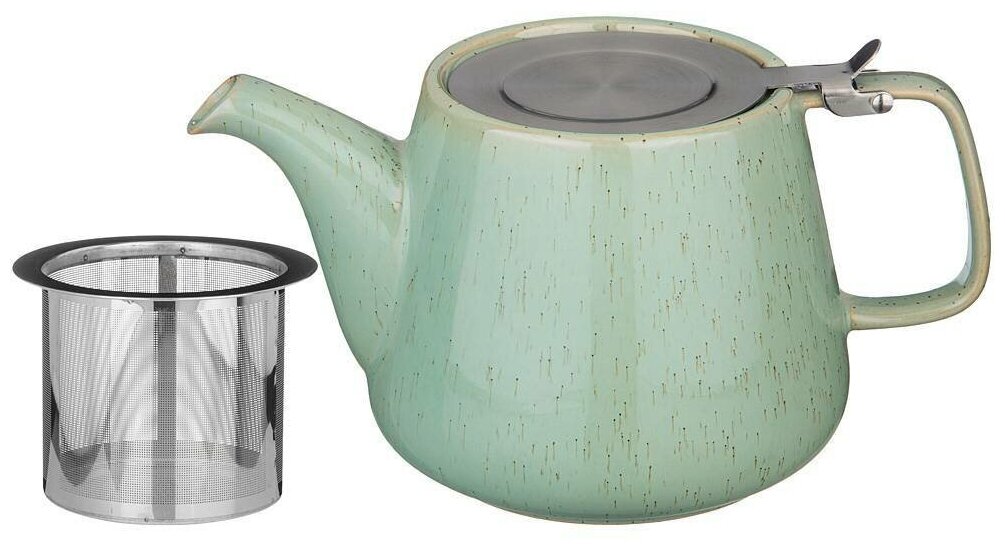 Чайник luster 1200мл зеленый Bronco (470-384)