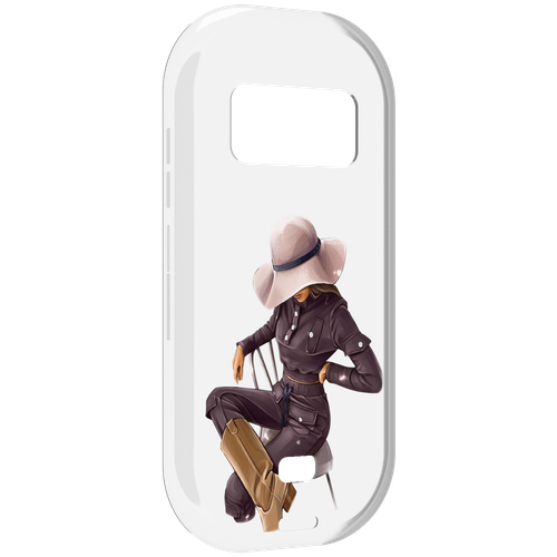 Чехол MyPads загадочная-девушка-в-костюме женский для UleFone Armor 15 задняя-панель-накладка-бампер