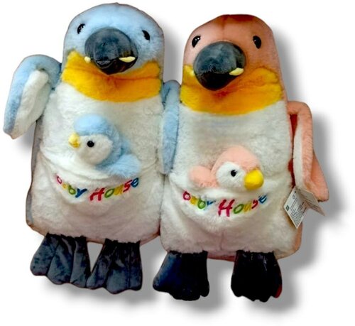 Набор мягких игрушек Пингвинов с пингвинятами в кармане 2 шт по 36 см