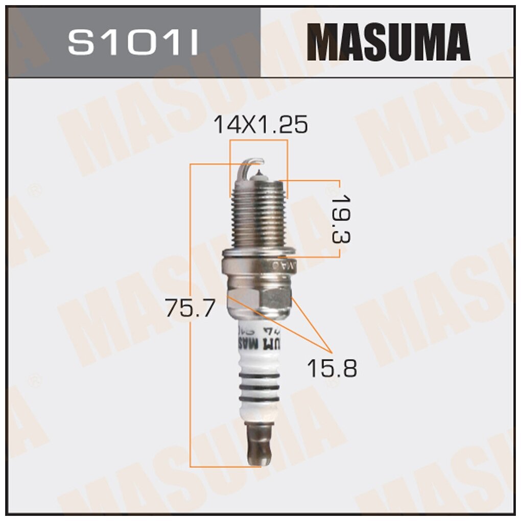 Свеча зажигания Masuma S101I Iridium (IK20; BKR6EIX-11, FR6EI, IFR6A11, IFR6S)