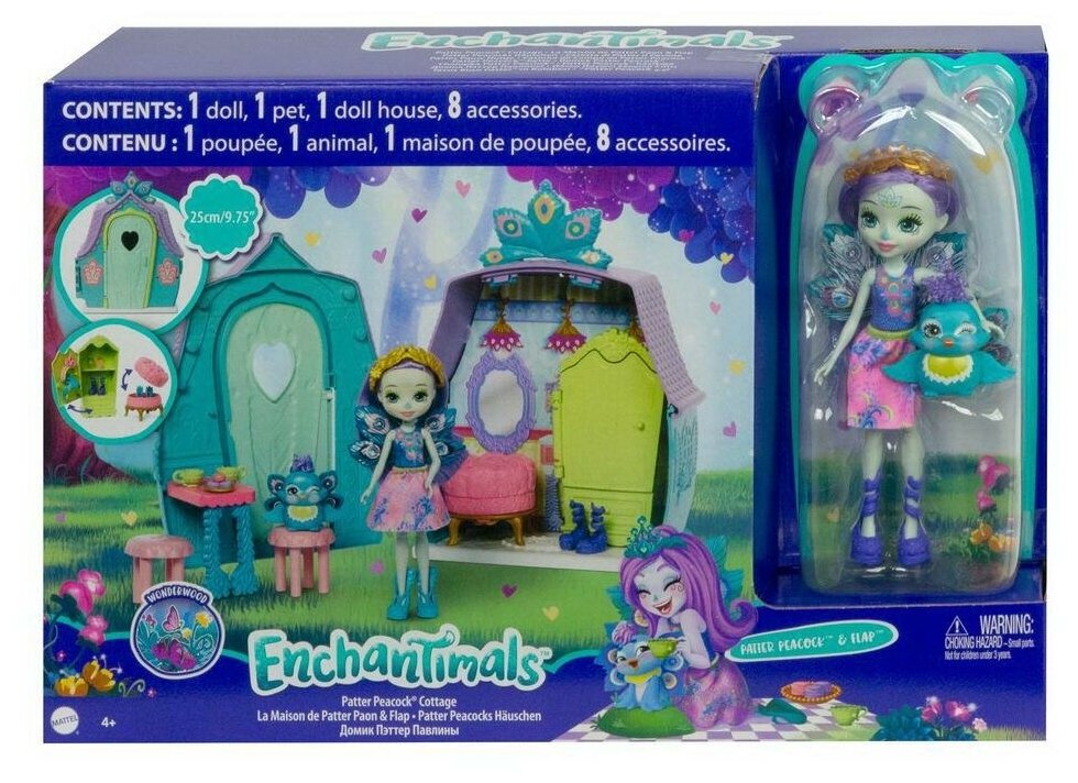 Игровой набор Mattel Enchantimals Домик Пэттер Павлины GYN61