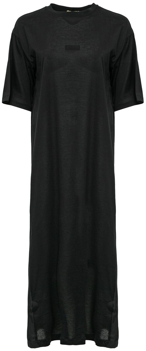 Платье вискоза, прямой силуэт, макси, размер 42, черный