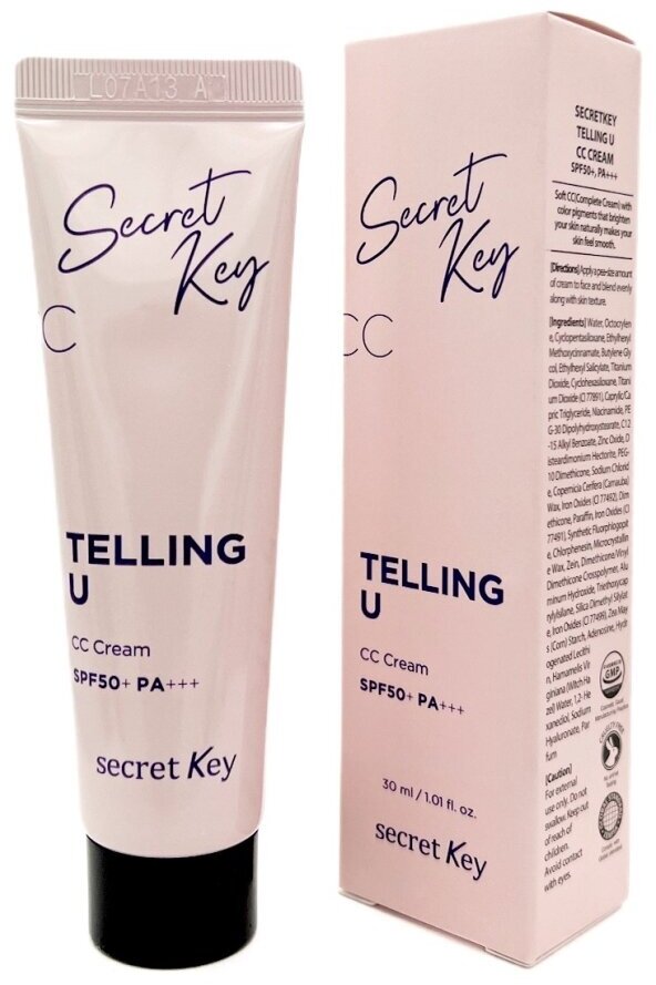 СС крем для увлажнения и сияния Secret Key Telling U CC Cream SPF50 - фото №19