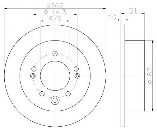 Тормозной диск задний Valeo R1062 для Hyundai Elantra Great Wall Safe