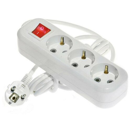 Удлинитель LUX У3-ЕВК-05 3 входа 5м с зазем. выключат, 250В, 16А