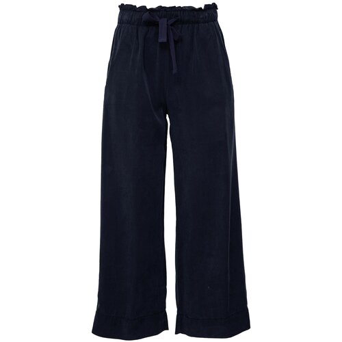 Брюки Deha, размер 40, синий clacive sexy blue pants sets women bodycon sleeveless crop top two piece pants set female elegant pleated wide trouser suits