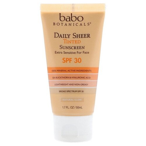 Babo Botanicals крем Daily Sheer Tinted Facial Mineral Sunscreen SPF 30, 50 мл