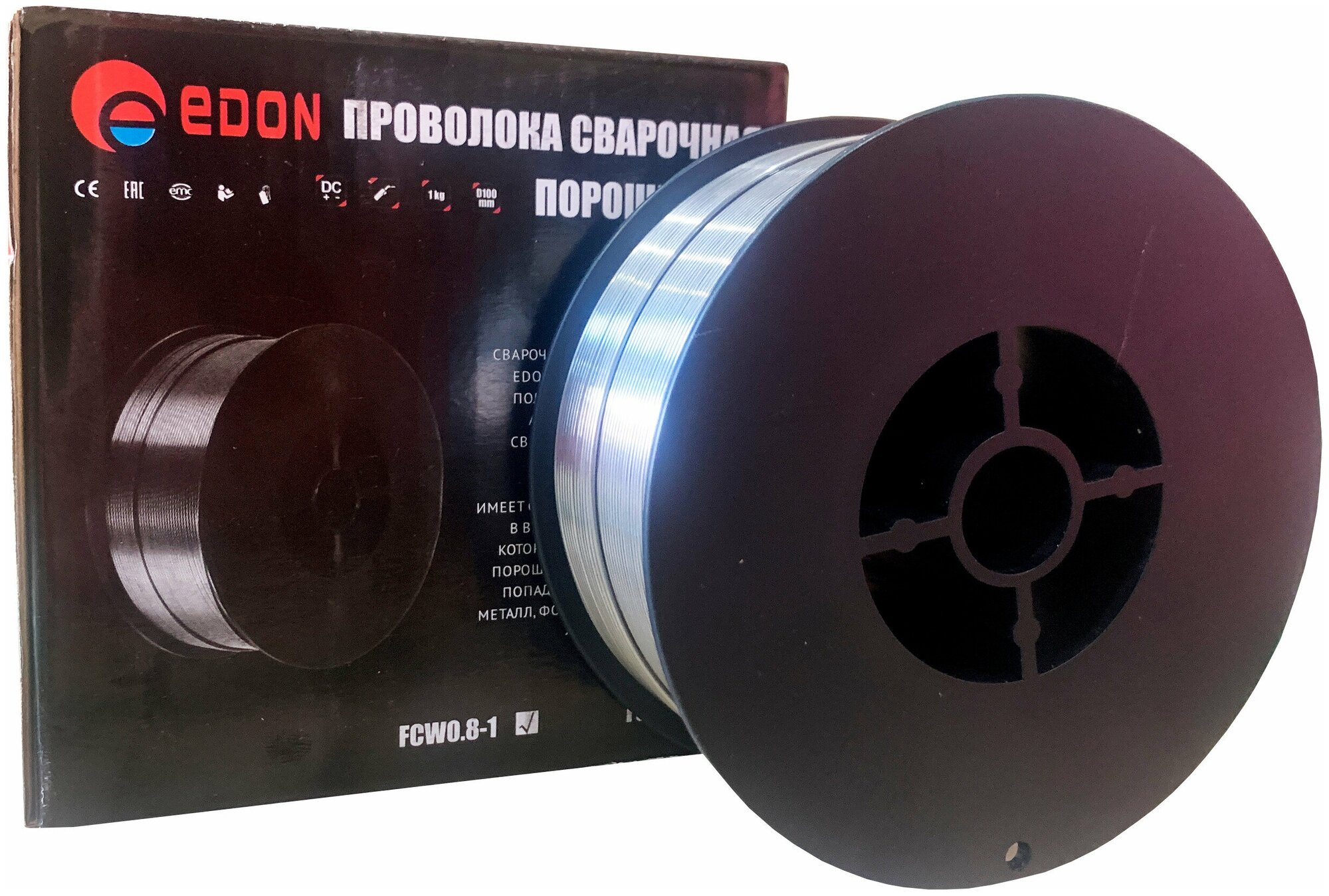 Сварочная проволока порошковая Edon FCW0.8-1 (0,8 мм, 1,0 кг, D100) - фотография № 6