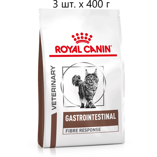 Сухой корм для кошек Royal Canin Gastro Intestinal Gastrointestinal Fibre Response FR31, при проблемах с ЖКТ, 3 шт. х 400 г
