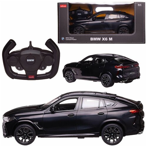 Машина р/у 1:14 BMW X6 M 2,4G, свет фар и салона, цвет черный.