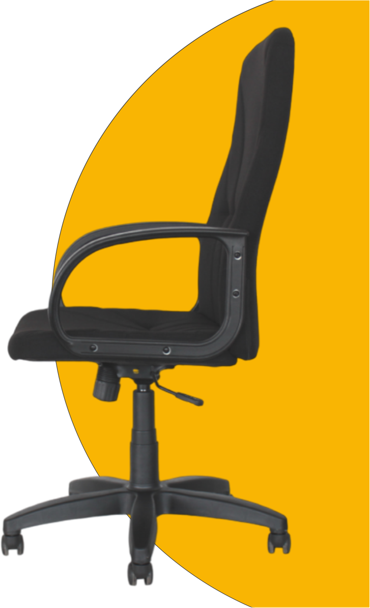 Кресло Компьютерное Руководителя для Дома и Офиса KR-5237, Кресло Офисное, Ткань рогожка, Ткань Черная