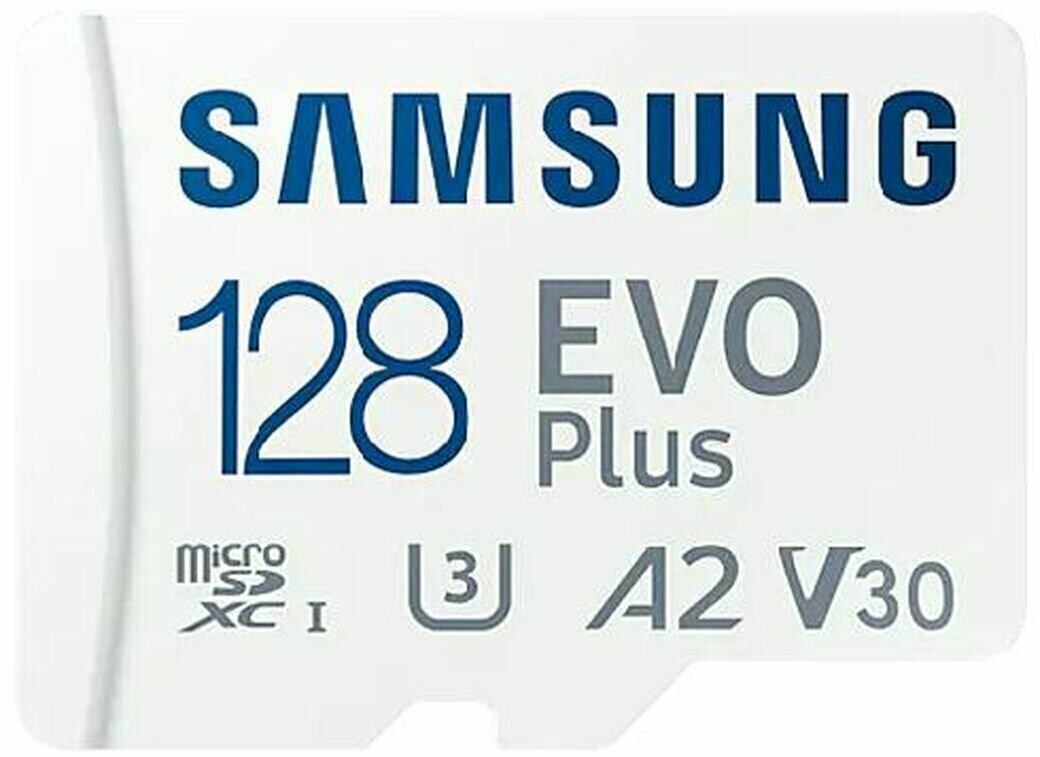 Карта памяти Samsung microSDXC EVO Plus Class10 UHS-I U3 (130MB/s) 128GB + ADP (EU)