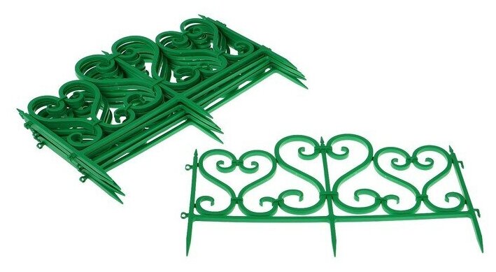 Ограждение садовое декоративное «Ажурное» цвет зелёный Леруа Мерлен - фото №1