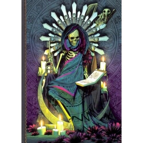 Дневник santa muerte (160 страниц, 150х210 мм, нелинованный) мешочек для таро санта муэртэ таро святой смерти santa muerte tarot