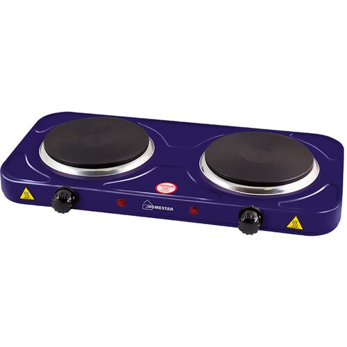 Плита электрическая настольная Homestar HS-1102 2 конфорки 2000 Вт синяя 252700₽