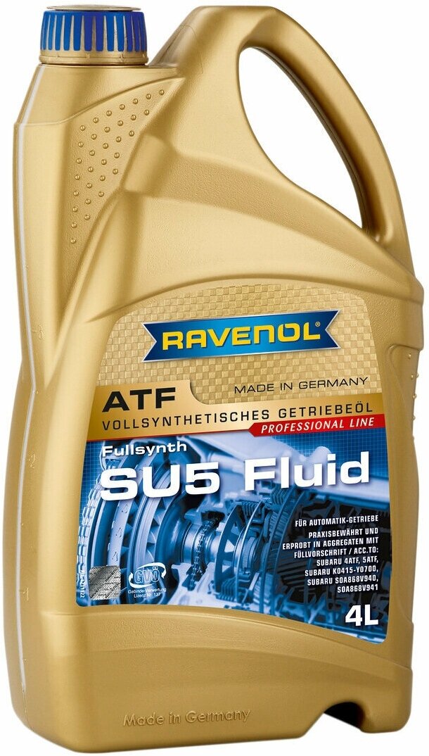 Масло трансмиссионное Ravenol ATF SU5 Fluid синтетическое 4 л