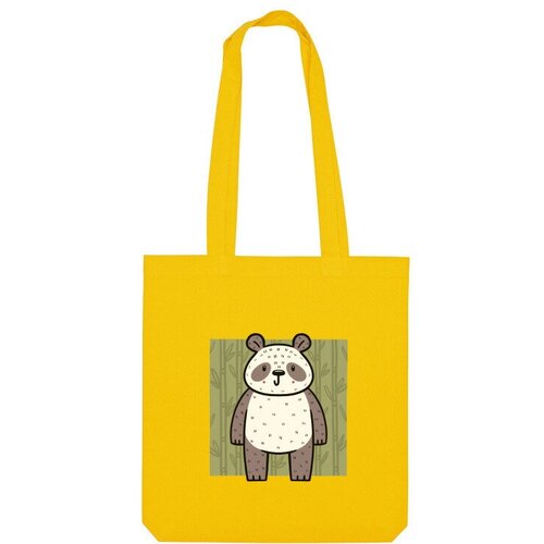 Сумка шоппер Us Basic, желтый мужская футболка милая панда на фоне бамбука подарок любителю панд l темно синий