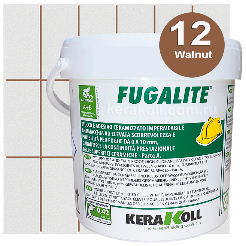 Kerakoll Fugalite Eco 12 Walnut 3kg эпоксидная затирка для швов