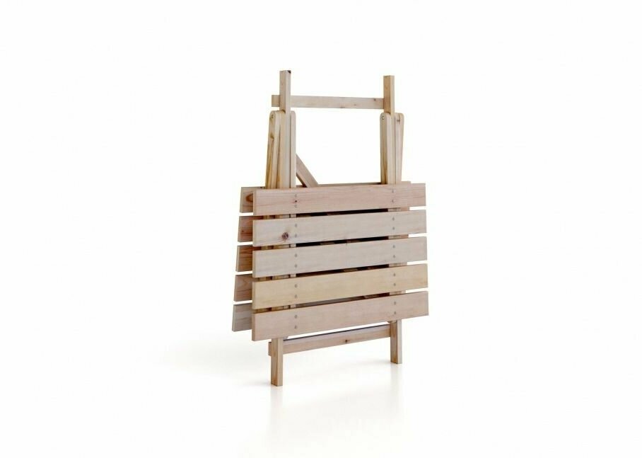 Стол раскладной фран мебель деревянный 90х70см для сада, дачи, бани "Карелия" МС-24 - фотография № 4