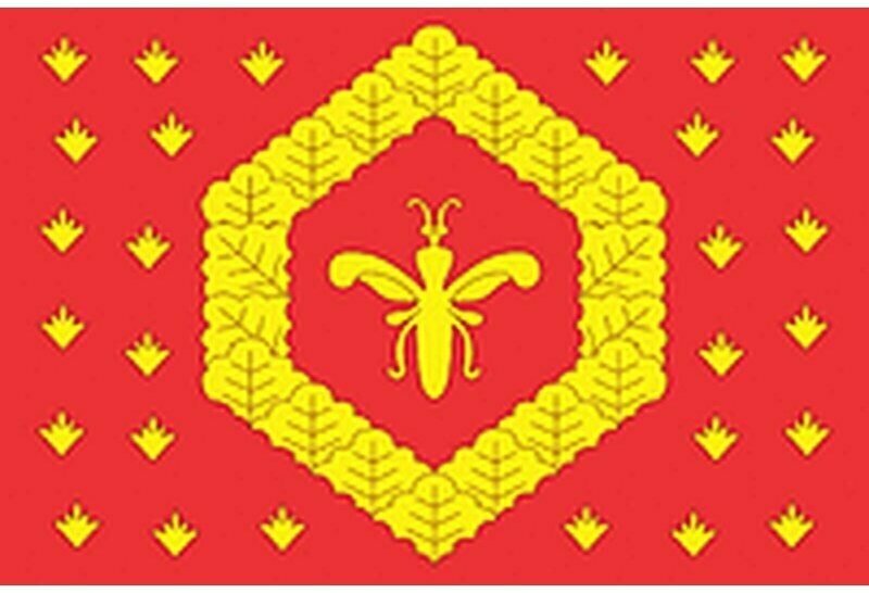 Флаг Новочелкасинского сельского поселения. Размер 135x90 см.