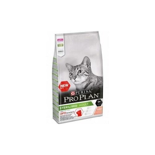 PURINA Pro Plan Sterilised Optisenses Сухой корм д/стерилиз кошек Здоровье орг чувств Лосось pro plan cat optisenses sterilised salmon взрослые кастрированные коты стерилизованные кошки для поддержания органов чувств и мозга лосось 3 3 кг