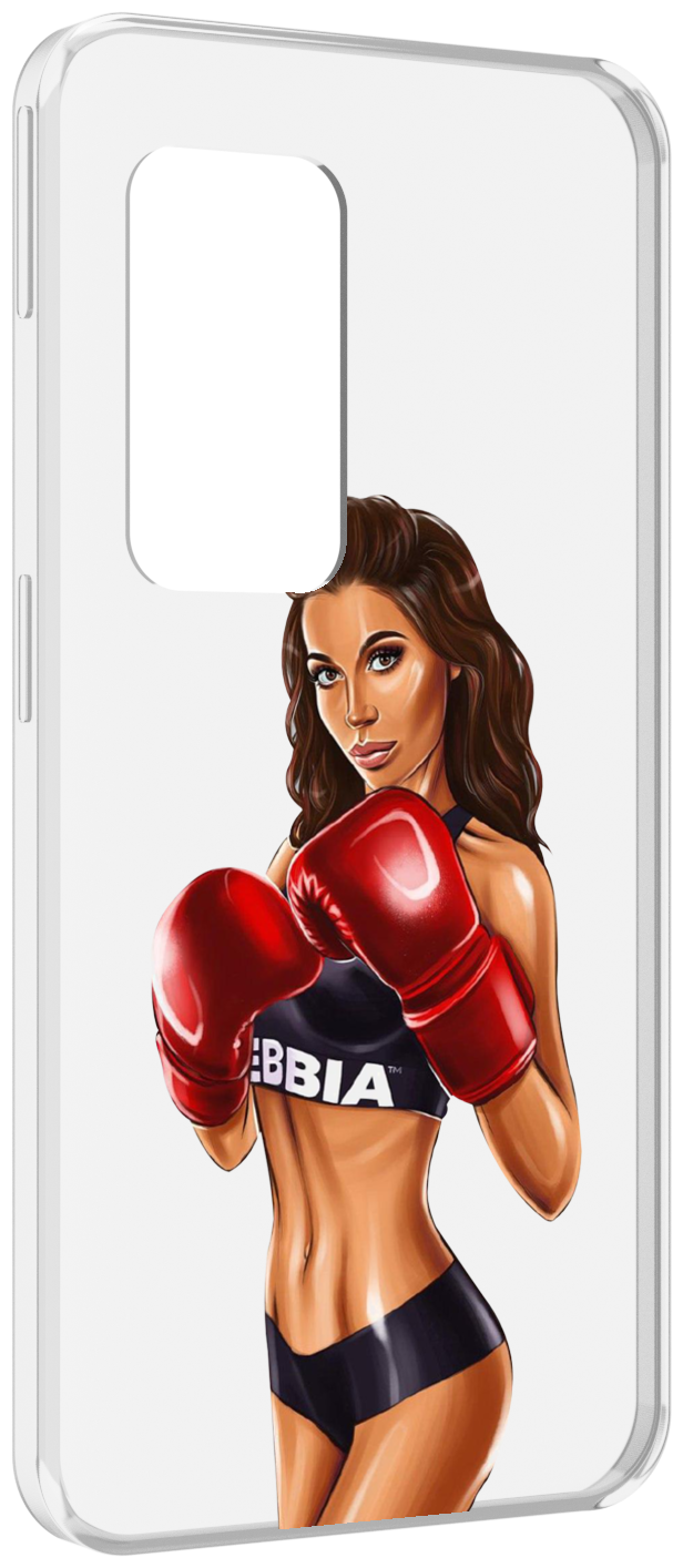 Чехол MyPads девушка-в-боксерских-перчатках женский для UleFone Power Armor X11 Pro задняя-панель-накладка-бампер