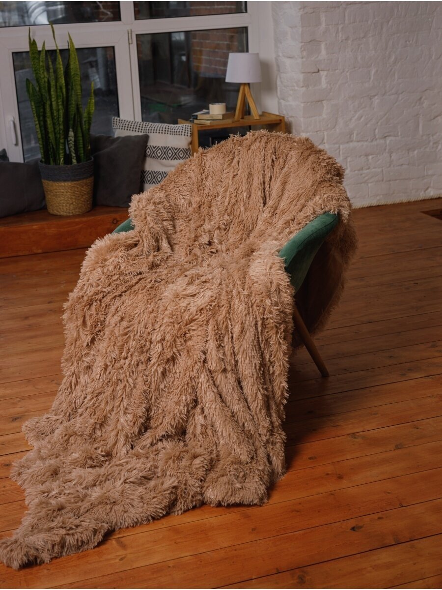 Плед травка 220х240 евро на диван кресло - фотография № 2