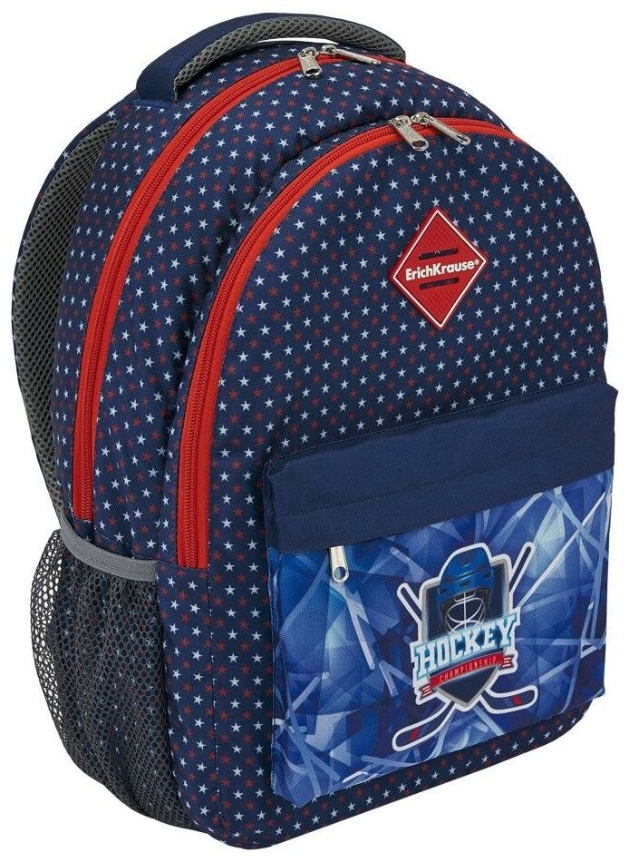 Ученический рюкзак ErichKrause® EasyLine® с двумя отделениями и грудной перемычкой 20L Hockey