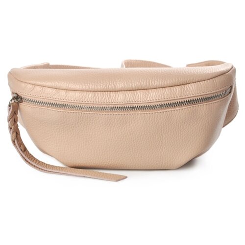 фото Сумка поясная afina 415 ,натуральная кожа, нюд