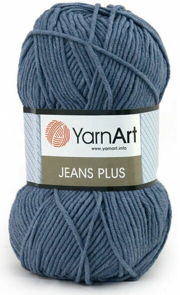 Пряжа YarnArt Jeans PLUS светло-джинсовый (68), 55%хлопок/45%акрил, 160м, 100г, 1шт