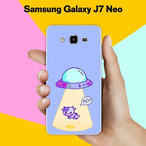 Силиконовый чехол на Samsung Galaxy J7 Neo НЛО / для Самсунг Галакси Джей 7 Нео силиконовый чехол tag stickers на samsung galaxy j7 neo самсунг джей 7 нео