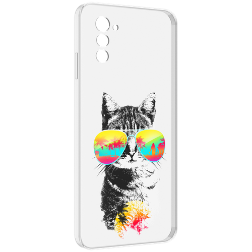Чехол MyPads крутой кот для UleFone Note 12 / Note 12P задняя-панель-накладка-бампер