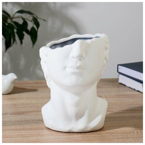 Ваза керамика Пимен h-20 см d-15 см белый 4230₽