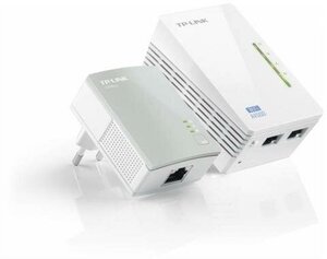 Комплект адаптеров Powerline TP-LINK TL-WPA4220KIT 2x10/100Mbps 500Mbps 802.11n 300Mbps