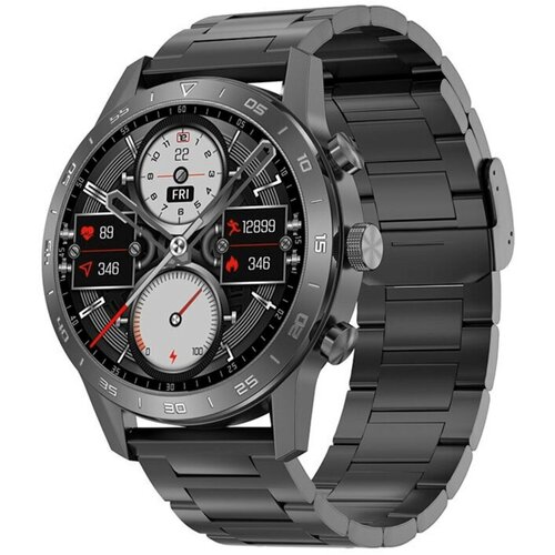 Умные часы Smart Watch круглые IOS Android мужские 45 мм, черные