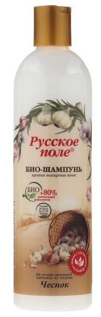 Русское Поле шампунь Чеснок против выпадения волос, 400 мл