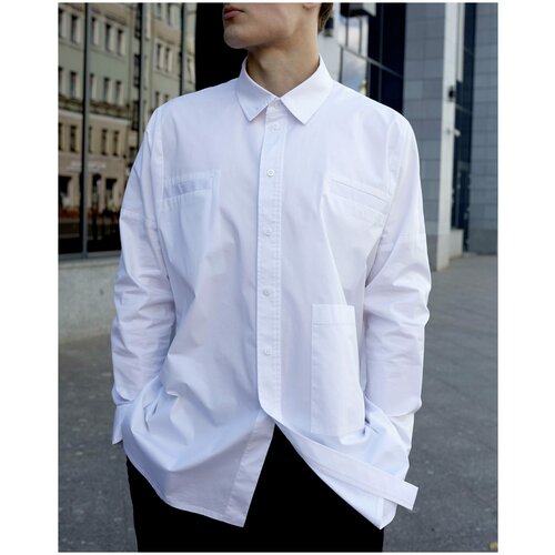 фото Рубашка свободного кроя - m/l - белый s.t.i.c.h.