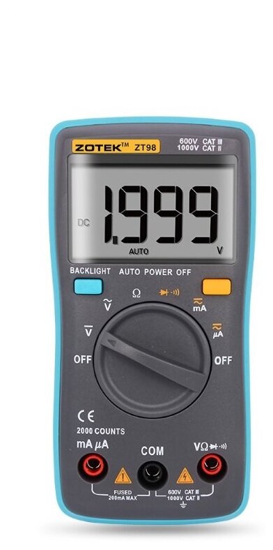 фото Мультиметры ZOTEK Мультиметр цифровой ZOTEK ZT98