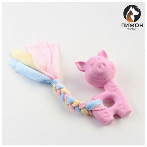 мягкая игрушка свинка розовая 13 см арт m2002 Игрушка жевательная Premium Свинка, 0 х 6 х 3,5 см, розовая 1 шт