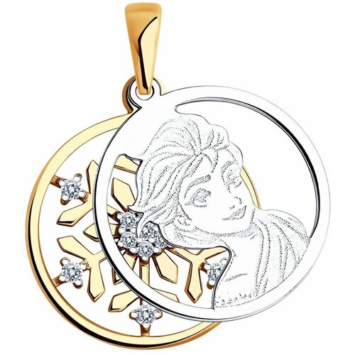 фото Подвеска diamant online, золото, 585 проба, фианит