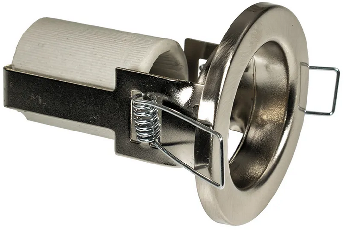 фото Светильник потолочный встраиваемый E14 220В R39, GLS FT9231, никель матовый