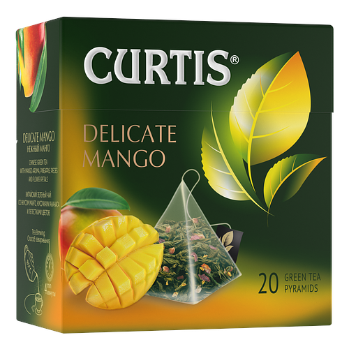 Упаковка 12 штук Чай Curtis Нежный Манго (1,8г х 20)(240 пак/пирамидки)