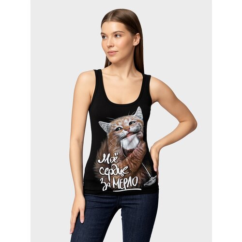 фото Топ mf, хлопок, размер 40, черный