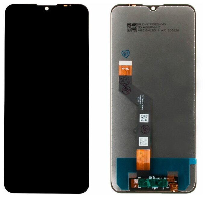 Дисплей для Motorola Moto G9 Play в сборе с тачскрином Черный