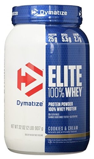 Протеин Dymatize Elite 100% Whey Protein (907-930 г) печенье и крем