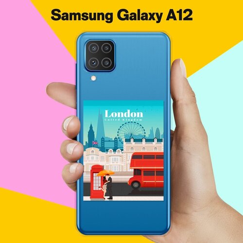 Силиконовый чехол London на Samsung Galaxy A12 матовый силиконовый чехол хаски геометрия на samsung galaxy a12 самсунг галакси а12